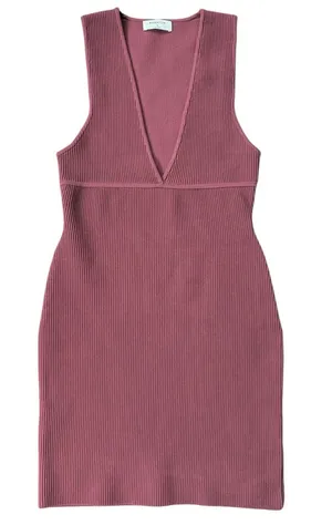 Like New Aritzia Babaton Sculpt Knit V Neck Sleeveless Dress Size Medium thumbnail 1