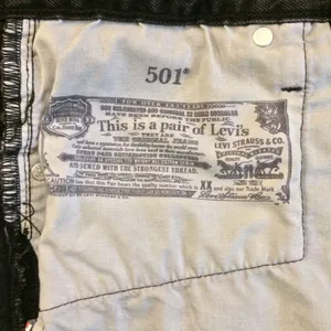 Levi’s 501 raw hem black buttonfly shorts 26 jorts thumbnail 9
