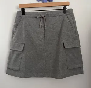 Aritzia Babaton Medium Cape Cargo Mini Skirt Grey Office Work Drawstring Minimal thumbnail 1