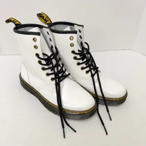 Dr. Martens White Patent Leather Combat Style Boots Size 6 thumbnail 12
