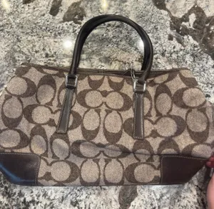 Coach Tote Bag Shoulder Signature brown thumbnail 1