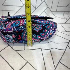 Vera Bradley Crossbody Bag Small Midnight Blues Paisley Quilted Cotton Turnlock thumbnail 11