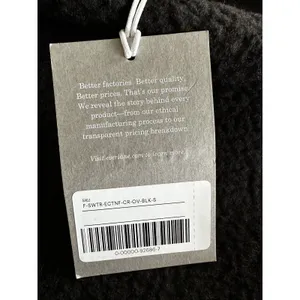 New Everlane Black Fleece Oversized Teddy Crewneck Sweater Small thumbnail 4