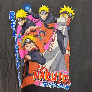 Naruto Shippuden Believe It Naruto Uzumaki Anime Tee L thumbnail 2