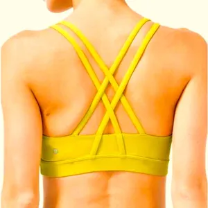 LULULEMON ENERGY BRA GREEN chartreuse workout yoga $68 limited edition active thumbnail 2