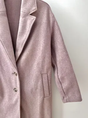 Old Navy Soft-Brushed Long Overcoat Mauve Pink Womens Small Winter Coat thumbnail 6