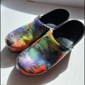 Dansko Paint Splatter Splotchwork Professional Mules Slip‎ On Clogs Work Shoes thumbnail 1