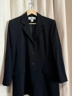 Jones New York wool blend Women's Black Blazer Coat thumbnail 1