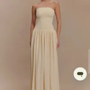 MESHKI “Lyanna” Elegant Cream Strapless Maxi Dress thumbnail 4