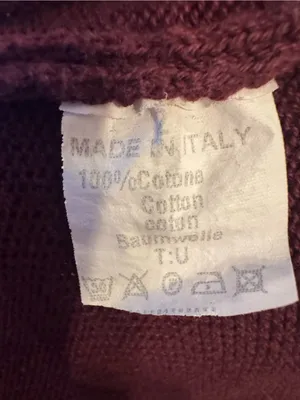 Brandy Melville Maroon Stripe Cotton Sweater – Made in Italy, One Size thumbnail 4