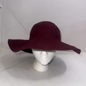 Scala Collezione Felt Floppy Wide Brim Band One Size 100% Wool Burgundy Hat thumbnail 12