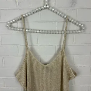 Fredrick’s Of Hollywood Gold Ribbed Shimmer Tank Top Size 3X thumbnail 6