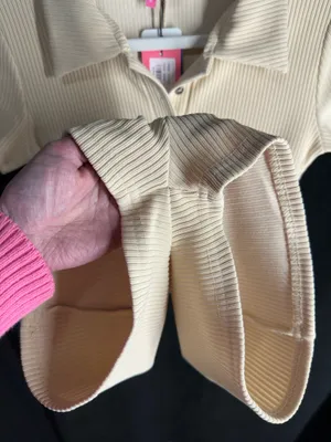 Edikted Button-Up Romper Jumpsuit Beige thumbnail 7