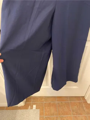 Madewell Dark Navy Wide-Leg Pants thumbnail 9