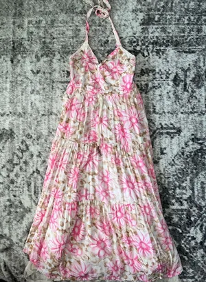 Free People Floral Halter Dress thumbnail 1