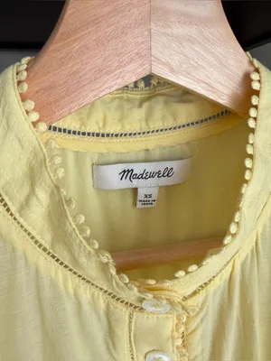Madewell Flutter Sleeve Button Up Top thumbnail 3