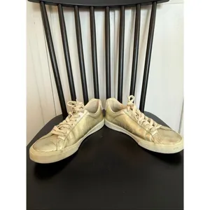 Veja esplar gold leather fashion sneaker size 6 thumbnail 9