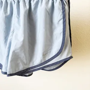 Nike‎ Dri Fit Running Shorts Light Blue Dolphin Hem Athletic Womens Size L thumbnail 5