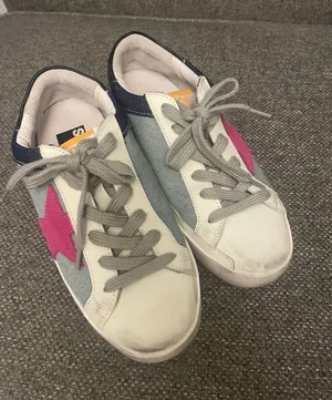 Golden Goose Superstar RARE Sneaker Leather Denim hot pink star size 36 5.5 US thumbnail 1
