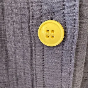 Madewell Super Oversized Shirt Jacket Passport Blue Shacket SZ L #2307 thumbnail 11