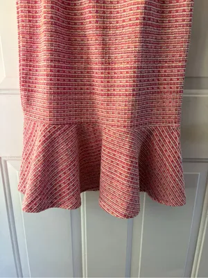 Grace Karin Pink Tweed Square Neck Mini Fit and Flare Dress Sz S VTG 60s Insp thumbnail 4