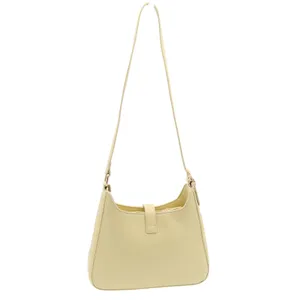 Unbranded Shoulder Bag Womens OS Hobo Piston Lock Pastel Yellow Minimalist EX thumbnail 6