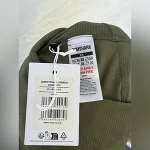 Gymshark Olive Green Directional Ribbed Leggings‎ Size XS NWT thumbnail 8