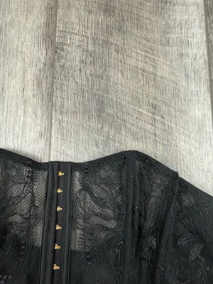 Victoria's Secret Black Lace Bustier Bra Top thumbnail 3