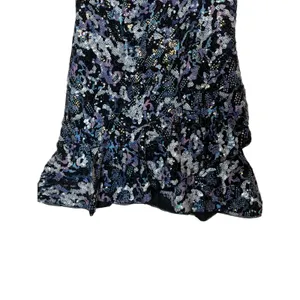 Aidan MATTOX Blue Sequin Beaded Cocktail Dress Size 2 thumbnail 6