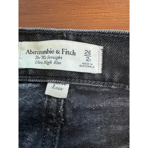 Abercrombie & Fitch Curve Love The 90s Straight Ultra High Rise Jeans Size 26 thumbnail 7