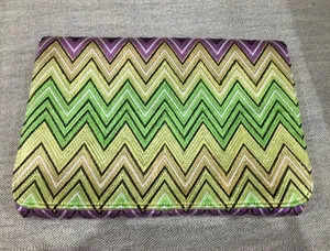 Missoni style zigzag clutch thumbnail 1