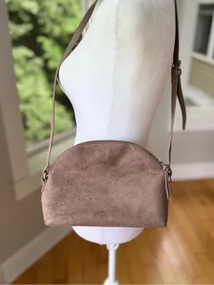 Old Navy Taupe Tan Faux Suede Purse Shoulder Bag NWT thumbnail 8
