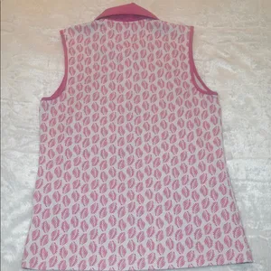 Lady Hagen Pink and Green Sleeveless Polo thumbnail 5