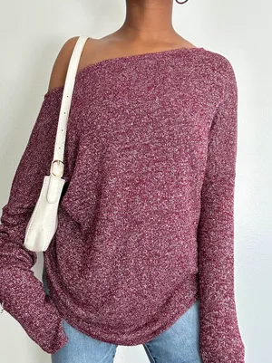 Slinky Off Shoulder Sweater thumbnail 1