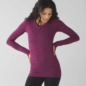 Lululemon Swiftly Tech Long Sleeve Crew in Heathered‎ Jewelled Magenta thumbnail 1