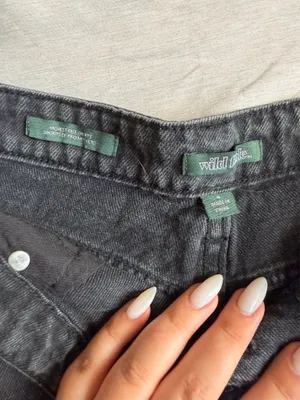 Wild Fable Black Denim Shorts High-Rise thumbnail 2
