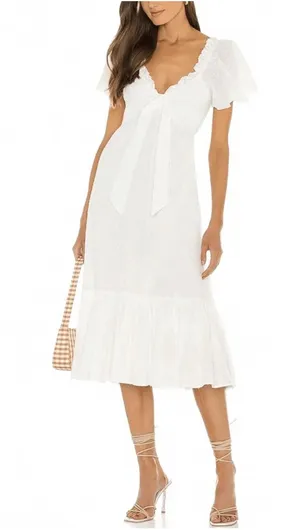 Cleobella Ashlyn Midi Dress NWT Ivory XS thumbnail 1