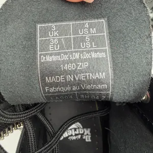 Dr. Martens 1460 Zip Smooth Leather Grunge Edgy LaceUp Black Boot NWOB UK 3 US 5 thumbnail 5