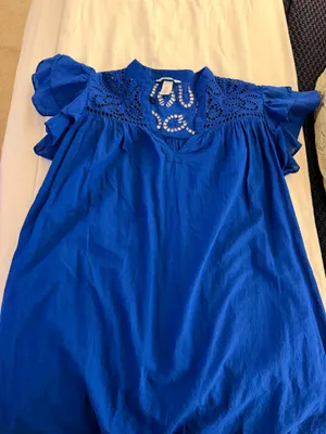 Blue Eyelet Dress thumbnail 1