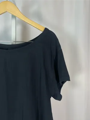 Fabletics Black Medium Short Sleeve Scoop Neck Tee Off Shoulder Yoga Workout thumbnail 7