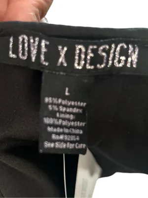 Love By Design Black Satin Corset Crop Top with Gold Chain Straps thumbnail 8