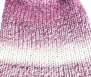 Handmade pom hat rose pink knit slouchy removable faux fur pompom adult winter thumbnail 10