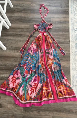 Farm Rio Macaw Halter Maxi Dress thumbnail 2
