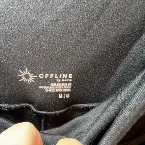 Offline By Aerie Real Me Super Flare Hi-Rise Crossover Leggings Black Sz Medium thumbnail 4