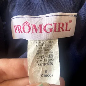 PromGirl Royal‎ Blue Sequin Bodycon Mini Dress Plunge V-Neck Lace Up Back Small thumbnail 5