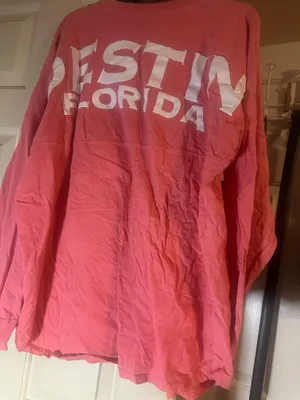 Destin FL long sleeve tshirt Pink Size XL thumbnail 1