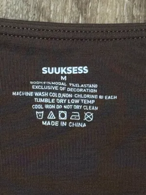 Suuksess Buttery Soft Cowl Neck Tank Top Brown Women’s Medium thumbnail 3