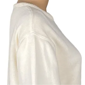 Eddie Bauer classic 100% Cotton butter cream crew neck sweater Heavier Large thumbnail 4