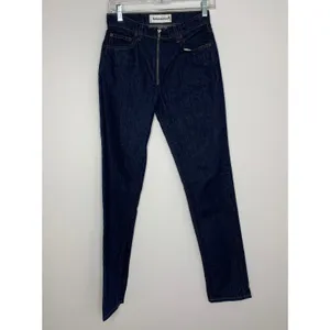 Reformation Brooke High Straight Zip Jeans Womens Size 26 Dark Wash Blue thumbnail 2