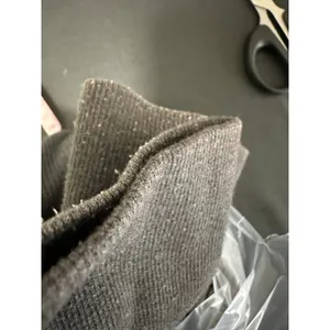 Y2K‎ American Eagle Gray Thermal Pullover Sweater Hooded Shawl Neck Women Large thumbnail 9